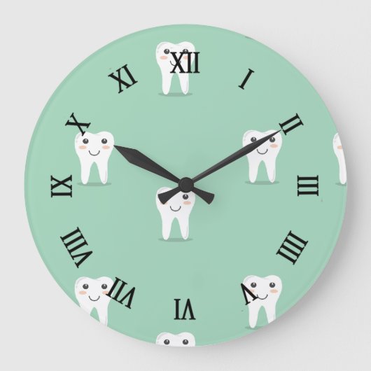 Kawaii vrolijke tand grote klok (Voorkant)