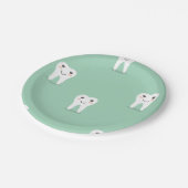 Kawaii vrolijke tand papieren bordje (Gekanteld)