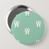 Kawaii vrolijke tand ronde button 4,0 cm (Voorkant /achterkant)