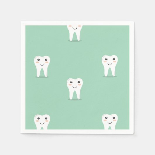 Kawaii vrolijke tand servet (Voorkant)