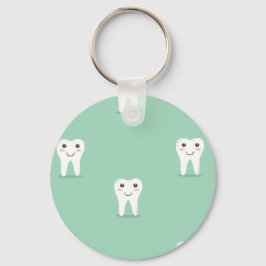 Kawaii vrolijke tand sleutelhanger