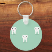 Kawaii vrolijke tand sleutelhanger (Voorkant)