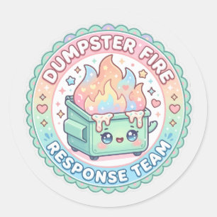 kawaii vuilnisbak brand responsteam ronde sticker