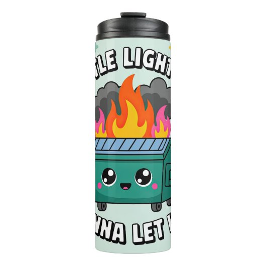 Kawaii vuilnisbak brand thermosbeker (Voorkant)
