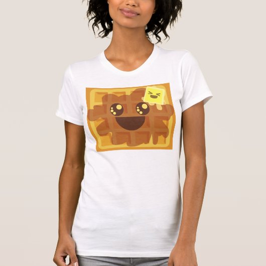 Kawaii Wafelboter ahornsiroop ontbijt T-shirt (Voorkant)