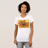 Kawaii Wafelboter ahornsiroop ontbijt T-shirt (Voorkant volledig)