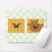 Kawaii Wafels Goedemorgen ontbijt! Muismat (Met muis)