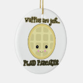 kawaii wafels zijn gewoon geruite pannenkoeken keramisch ornament (Rechts)