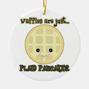 kawaii wafels zijn gewoon geruite pannenkoeken keramisch ornament