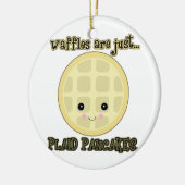 kawaii wafels zijn gewoon geruite pannenkoeken keramisch ornament (Links)