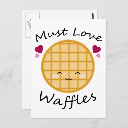Kawaii Waffle Briefkaart (Voorkant / Achterkant)