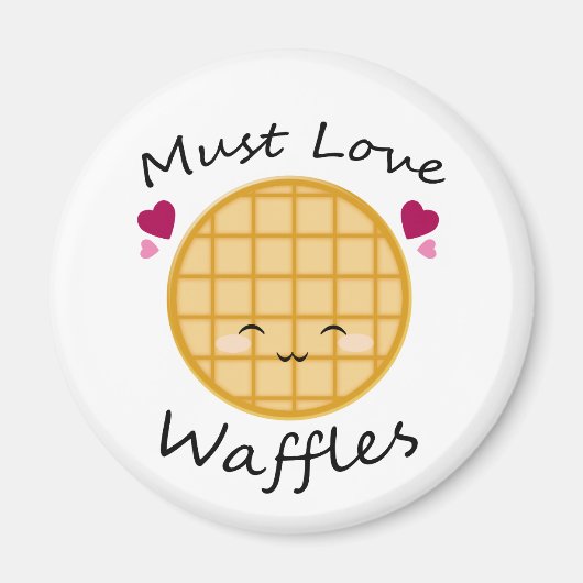 Kawaii Waffle Magneet (Voorkant)
