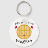 Kawaii Waffle Sleutelhanger (Voorkant)