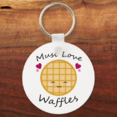 Kawaii Waffle Sleutelhanger (Voorkant)
