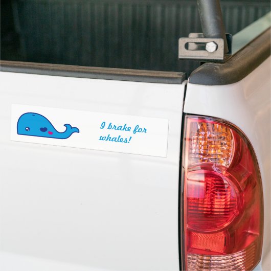 Kawaii walvis bumpersticker (Op Truck)