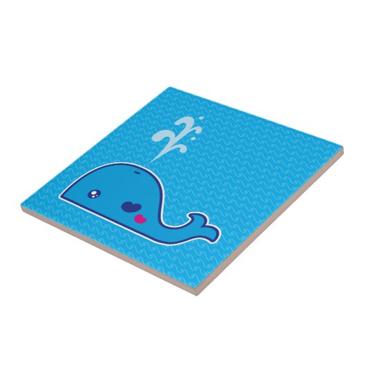 Kawaii walvis tegeltje (Zijkant)