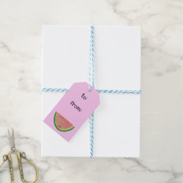 Kawaii Watercolor Watermeloen Gift Tags Cadeaulabel