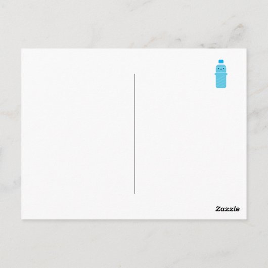 Kawaii-waterfles Briefkaart (Achterkant)