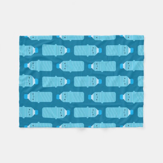 Kawaii waterflessen fleece deken (Voorkant (Horizontaal))