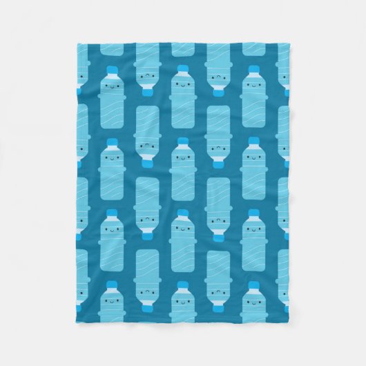 Kawaii waterflessen fleece deken (Voorkant)