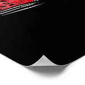 Kawaii Watermeloen Hark Fin Family Summer Vacking Poster (Hoek)