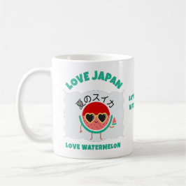 Kawaii WATERMELOEN LOVE JAPAN Schattige Zomerfruit Koffiemok