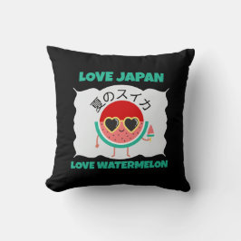 Kawaii WATERMELOEN LOVE JAPAN Schattige Zomerfruit Kussen