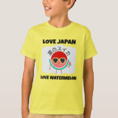 Kawaii WATERMELOEN LOVE JAPAN Schattige Zomerfruit T-shirt (Voorkant)