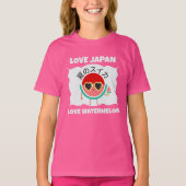 Kawaii WATERMELOEN LOVE JAPAN Schattige Zomerfruit T-shirt (Voorkant)