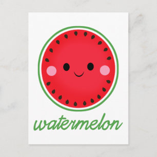 Kawaii Watermelon Briefkaart