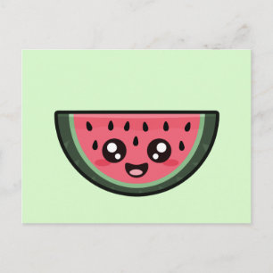 Kawaii Watermelon Briefkaart