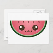 Kawaii Watermelon Briefkaart (Voorkant / Achterkant)