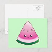 Kawaii Watermelon Briefkaart (Voorkant / Achterkant)