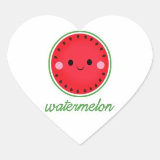 Kawaii Watermelon Hart Sticker