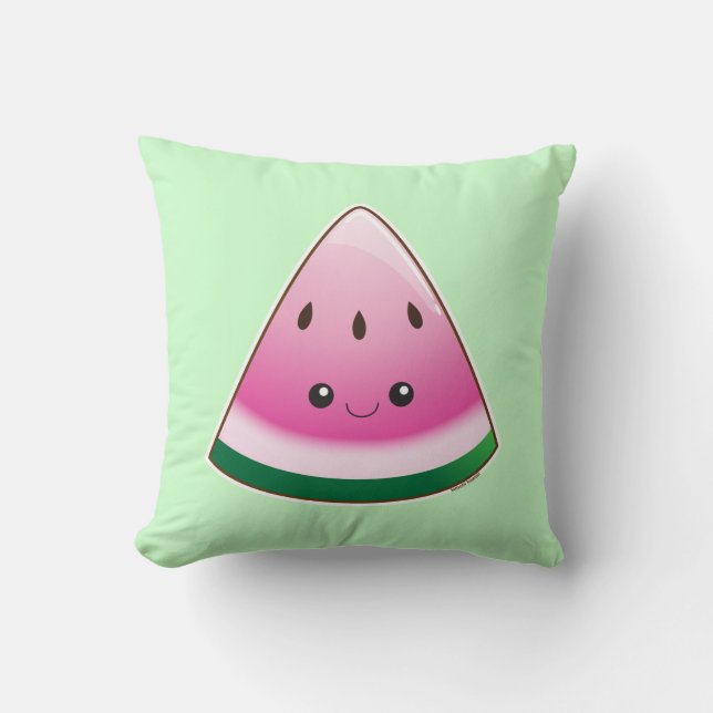 Kawaii Watermelon Kussen (Voorkant)