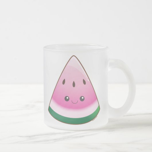 Kawaii Watermelon Matglas Koffiemok (Rechts)