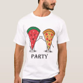 Kawaii Watermelon Pizza Party Food Lover Unisex T-shirt (Voorkant)