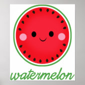 Kawaii Watermelon Poster (Voorkant)