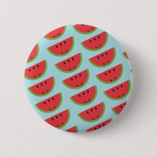 Kawaii Watermelon Ronde Button 5,7 Cm (Voorkant)