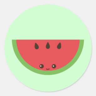 Kawaii Watermelon Ronde Sticker