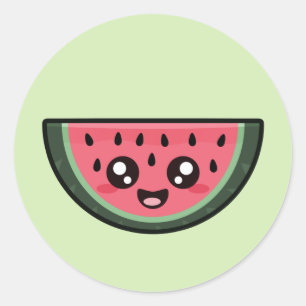 Kawaii Watermelon Ronde Sticker