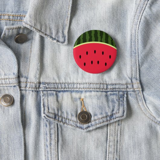 Kawaii Watermelon Round Button (In situ)