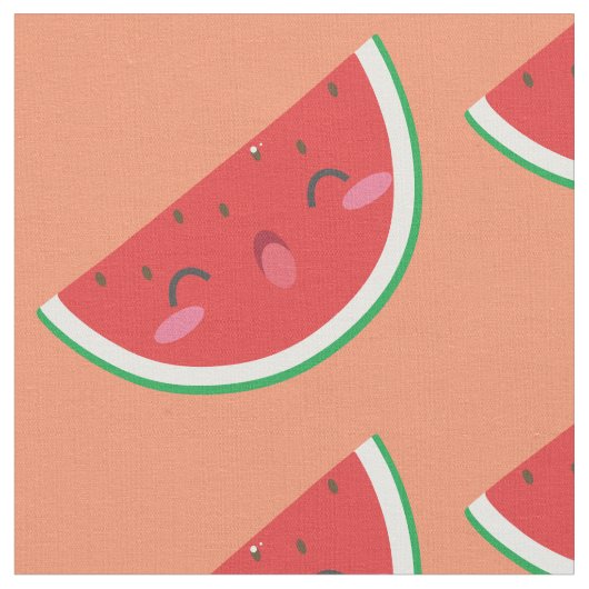 Kawaii Watermelon Stof (Close Up)