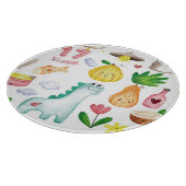 Kawaii waterverf doodles, klaar voor de sticker. snijplank (Hoek)