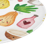 Kawaii waterverf doodles, klaar voor de sticker. snijplank (Hoek)