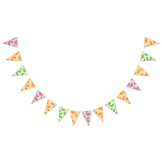 Kawaii Waterverf Fruit Slice Vlaggetjes (Alle)