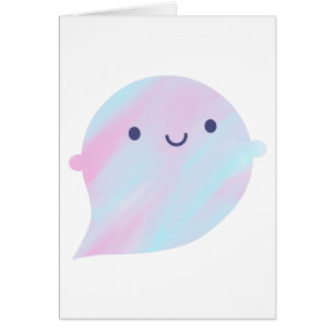 Kawaii Waterverf Ghost (Unicorn)