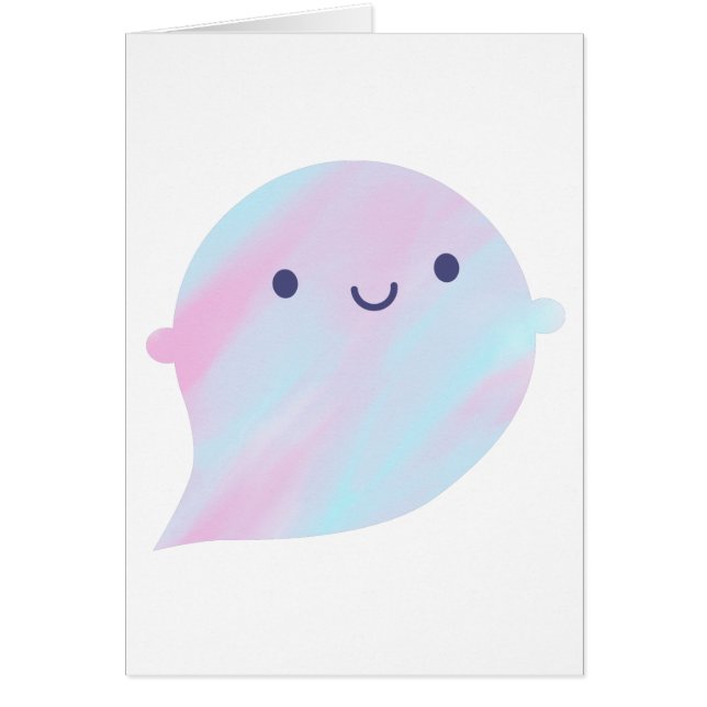 Kawaii Waterverf Ghost (Unicorn) (Voorkant)