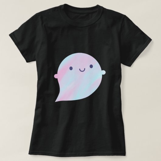 Kawaii Waterverf Ghost (Unicorn) T-shirt (Design voorkant)