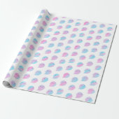 Kawaii Waterverf Ghosts (Unicorn) Cadeaupapier (Uitgerold)